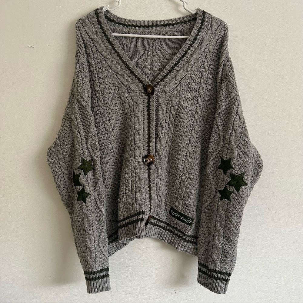 Taylor Swift Inspired Green Star Cardigan